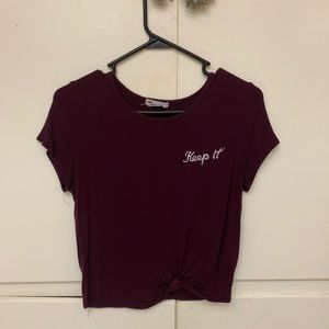 French Pastry “Keep it” tie-hem shirt